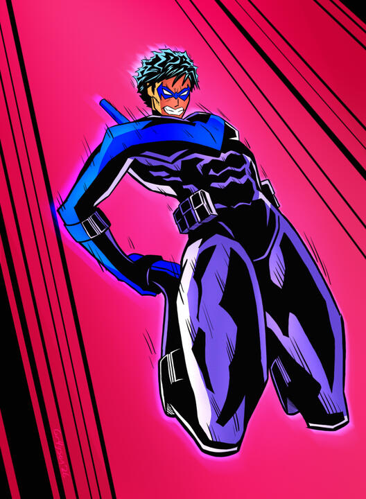 Nightwing Knee Drop (Homage to Teen Titans